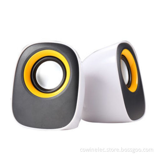 2.0-channel USB Computer Stereo Speakers, 4W Output Power, 90Hz to 20kHz Frequency Response